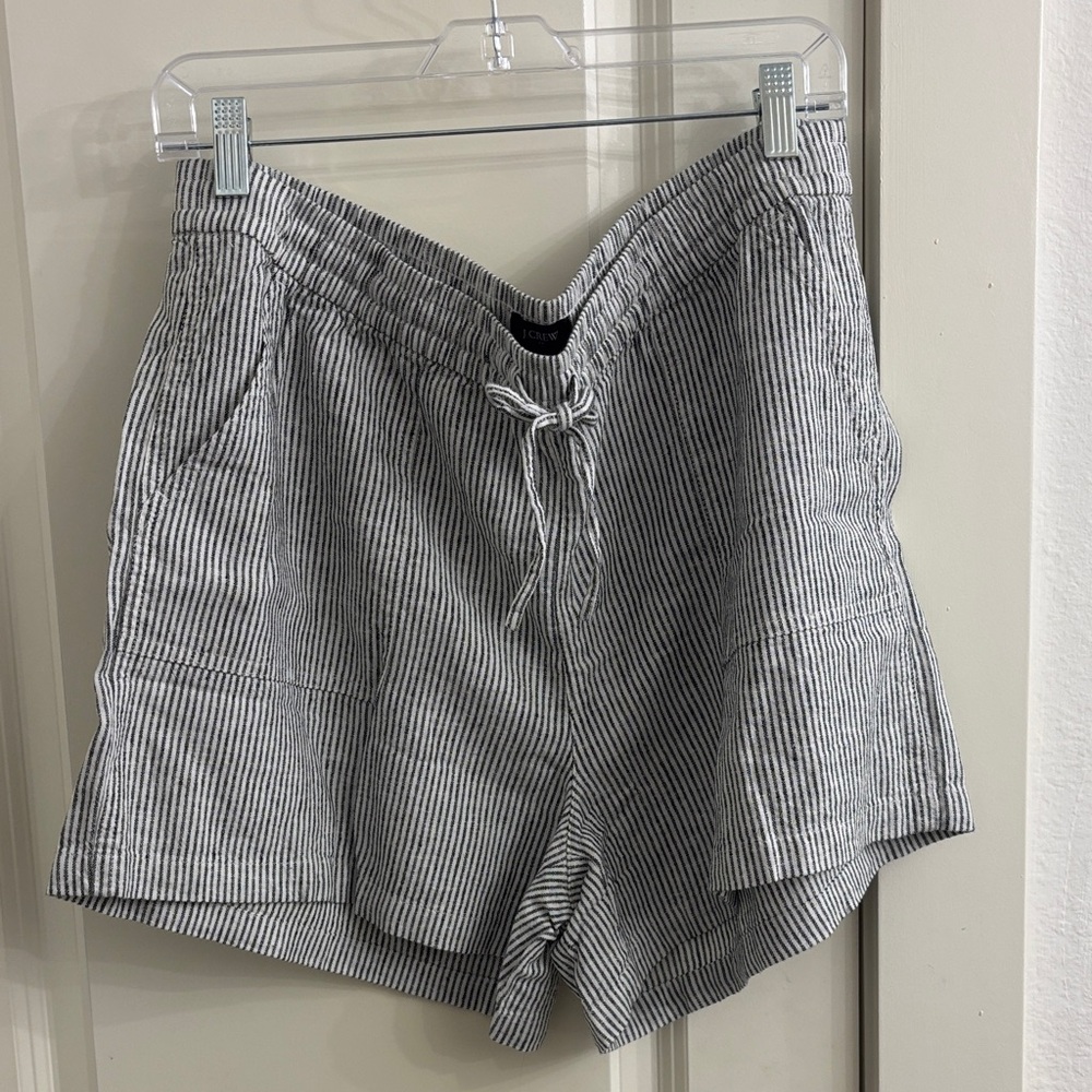 J. Crew Factory Black and White Striped Women's Shorts